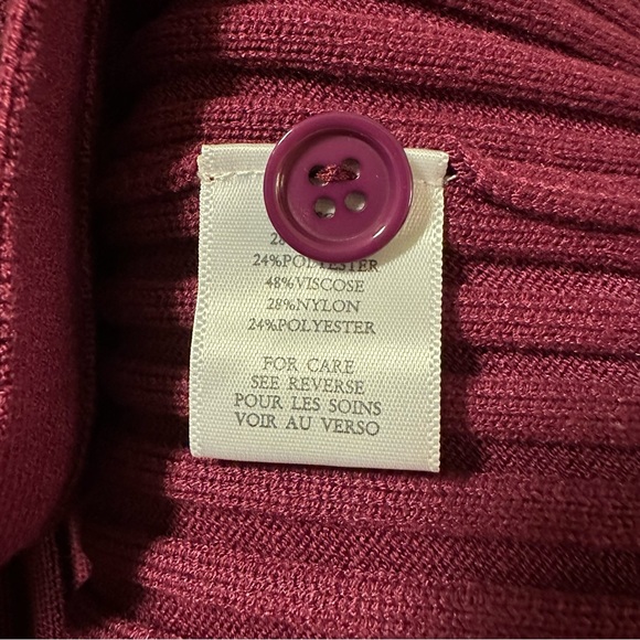 Ronny Kobo Garner Knit Top Ribbed Sweater Set Two Piece Shrug Burgundy Red - Picture 14 of 16